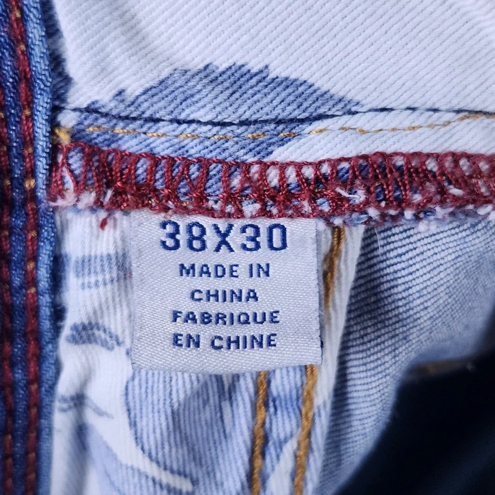Tommy Bahama Mens Jeans 38x30 Blue Straight Leg Cotton Blend Casual Pants‎